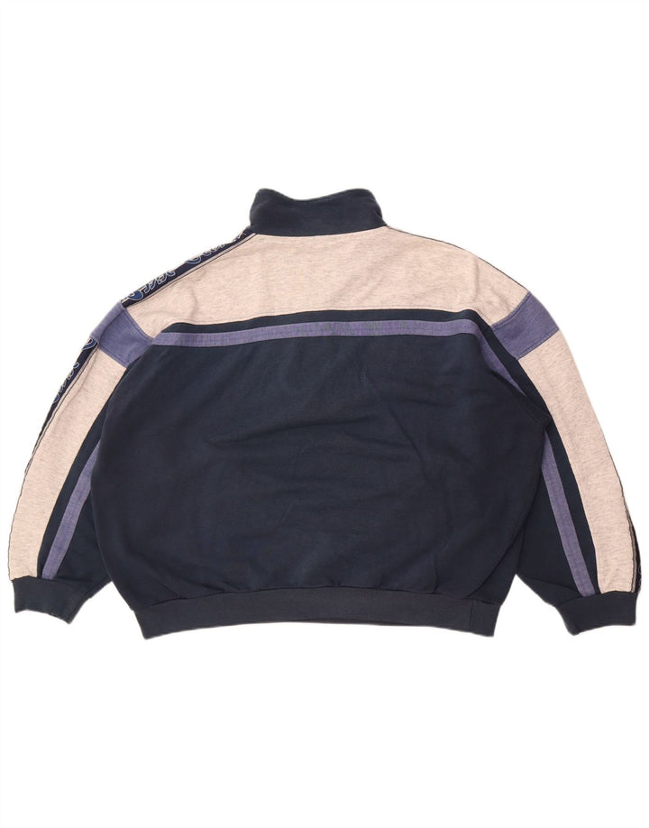 Asics Womens Oversized Graphic Sweatshirt Jumper UK 14 Large Navy Blue