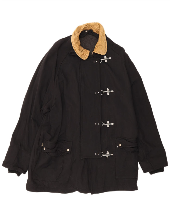 Fay Womens Duffle Coat UK 44 2XL Black Classic
