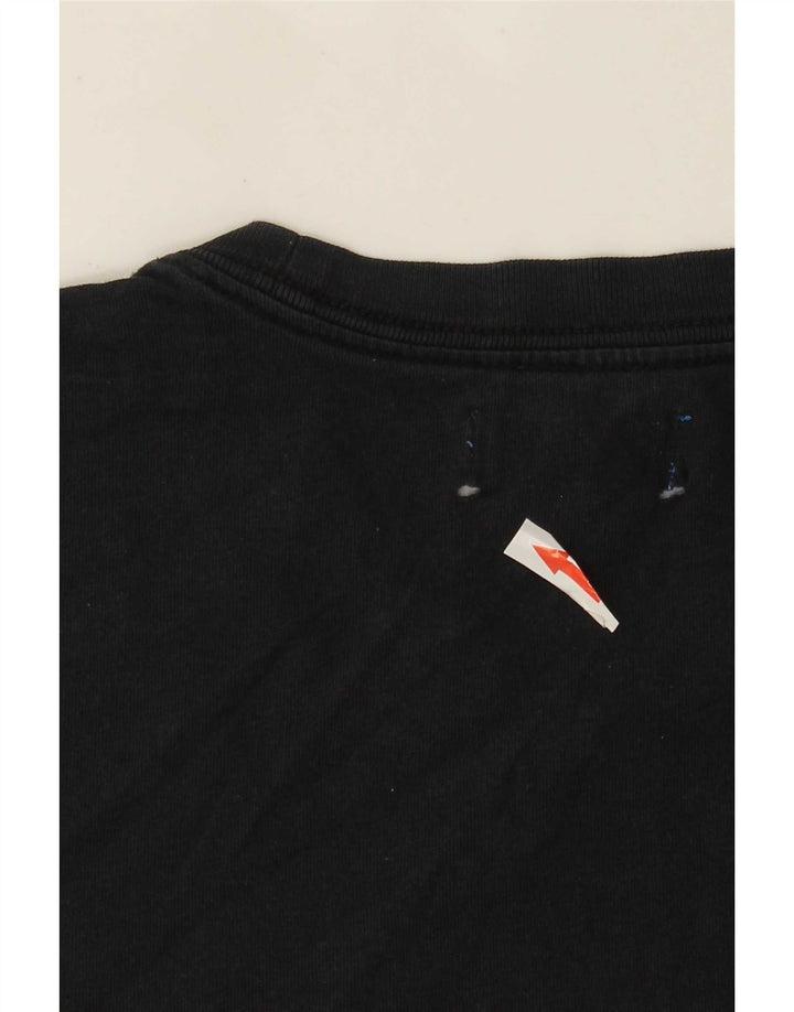 Adidas Mens Graphic T-Shirt Top Medium Black Cotton