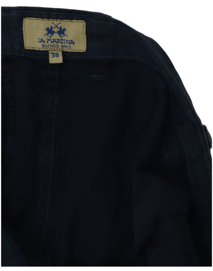 LA MARTINA Mens Chino Shorts W38 XL Navy Blue