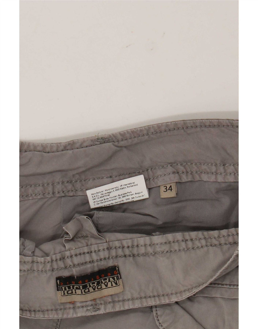 Napapijri Mens Cargo Shorts W34 Large Grey
