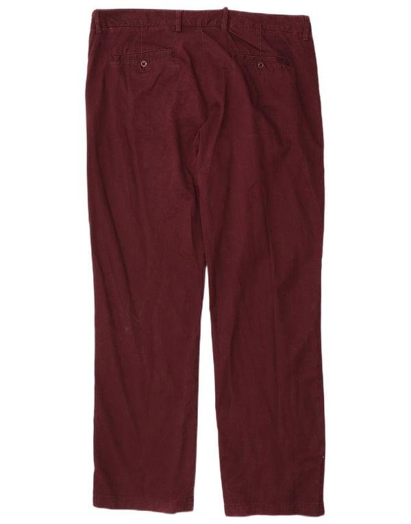 Gant Mens Straight Chino Trousers W38 L32 Purple Cotton