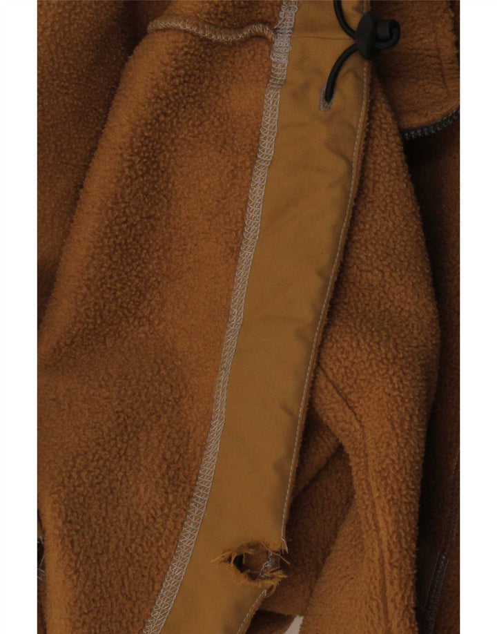Murphy & Nye Mens Zip Neck Fleece Jumper Large Beige Polyester