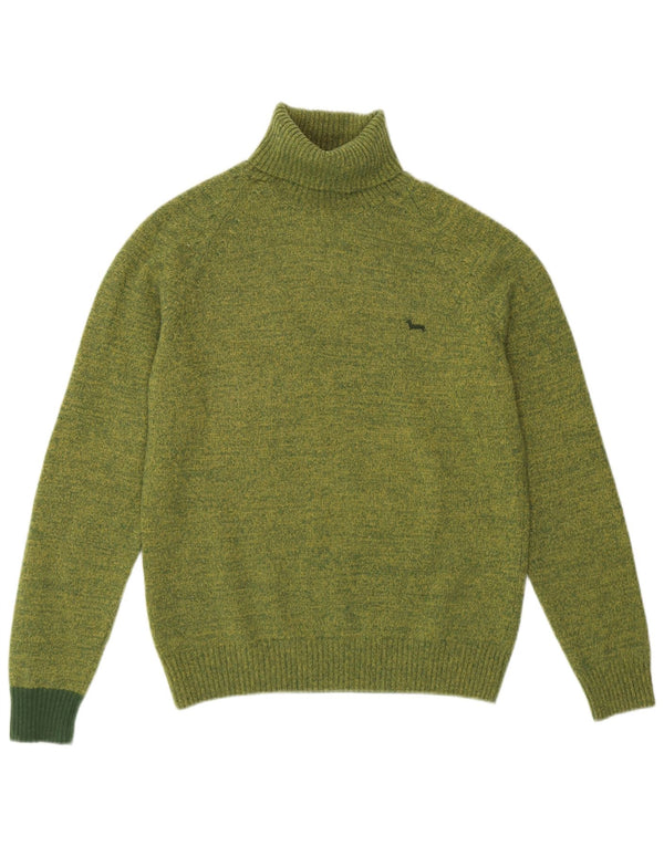 HARMONT & BLAINE Womens Roll Neck Jumper Sweater UK 14 Medium Green
