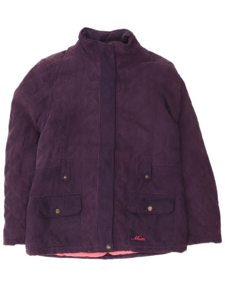 Musto Womens Signature Quilted Jacket UK 14 Large Purple Polyester
