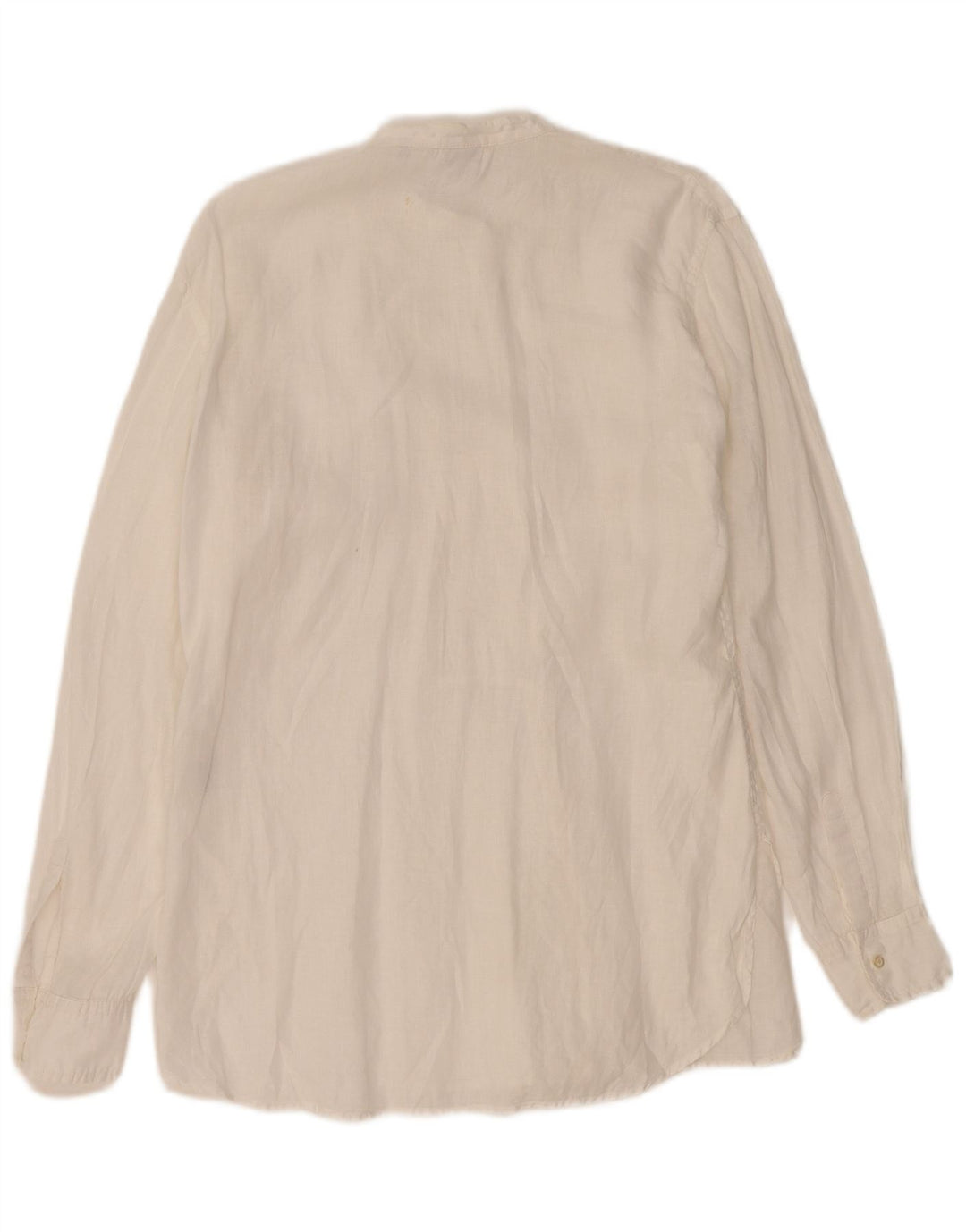 Aspesi Womens Tuxedo Shirt IT 46 Large White Linen