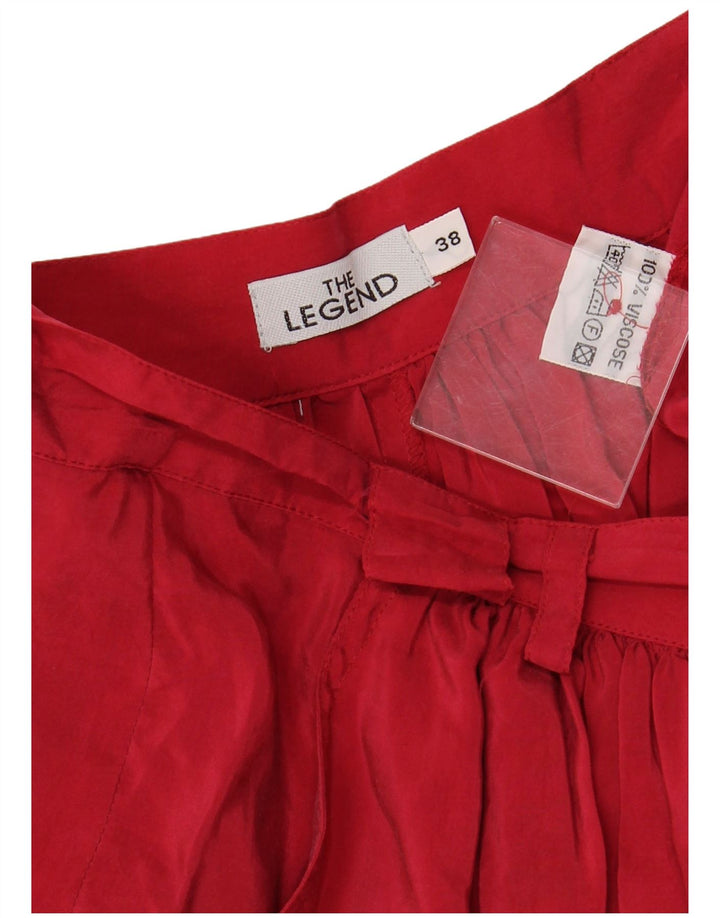 VINTAGE Womens A-Line Skirt EU 38 Medium W28  Red Viscose