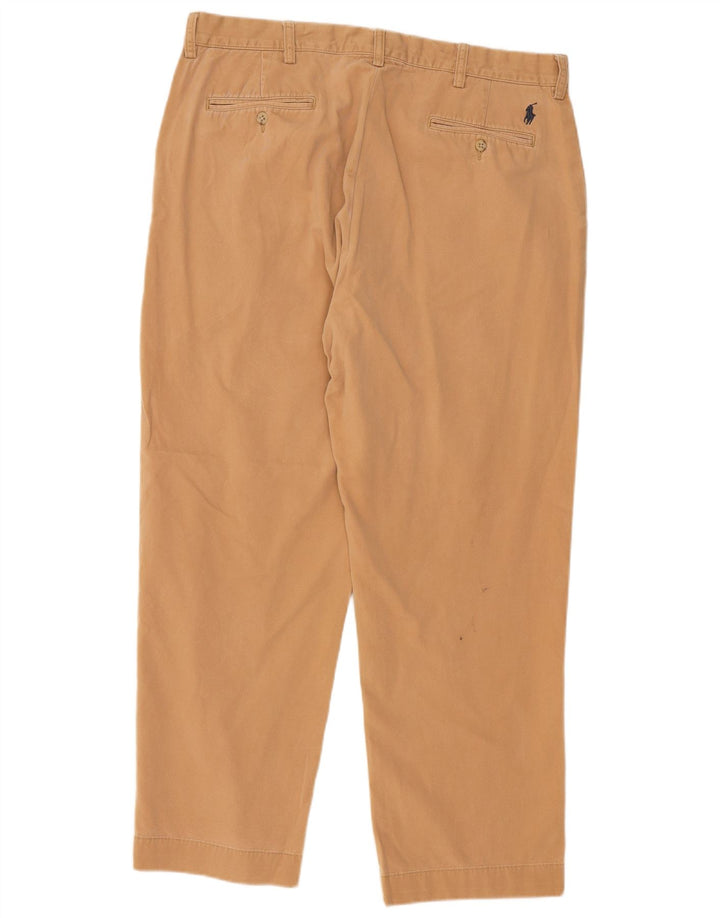 Polo Ralph Lauren Mens Straight Chino Trousers W38 L30 Beige Cotton Classic