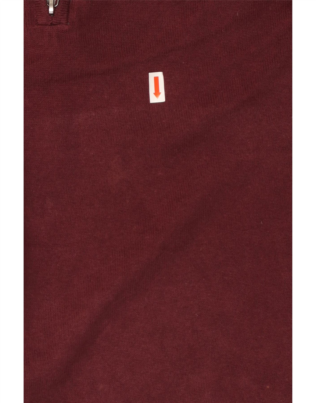 IZOD Mens Zip Neck Jumper Sweater Medium Maroon