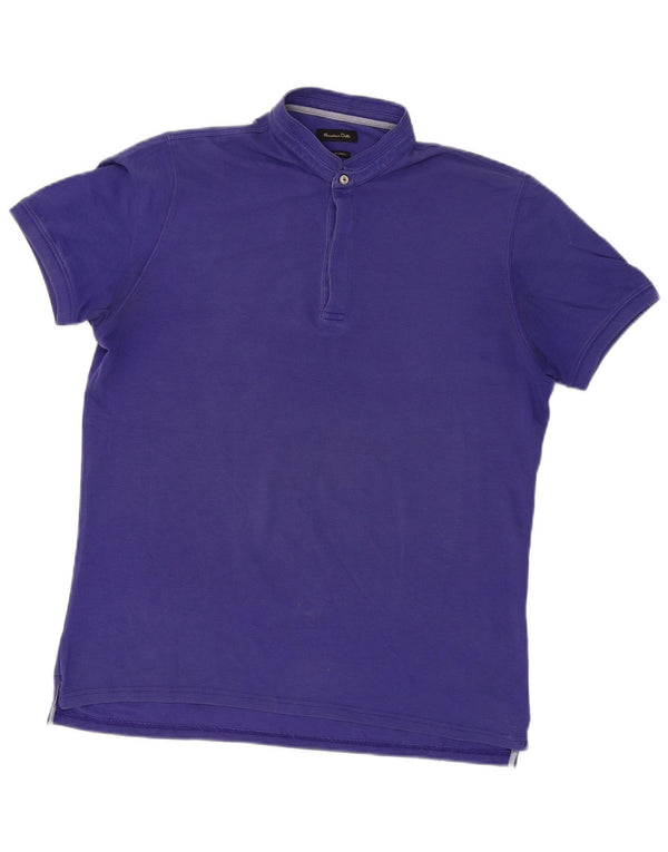 MASSIMO DUTTI Mens Polo Shirt Large Purple