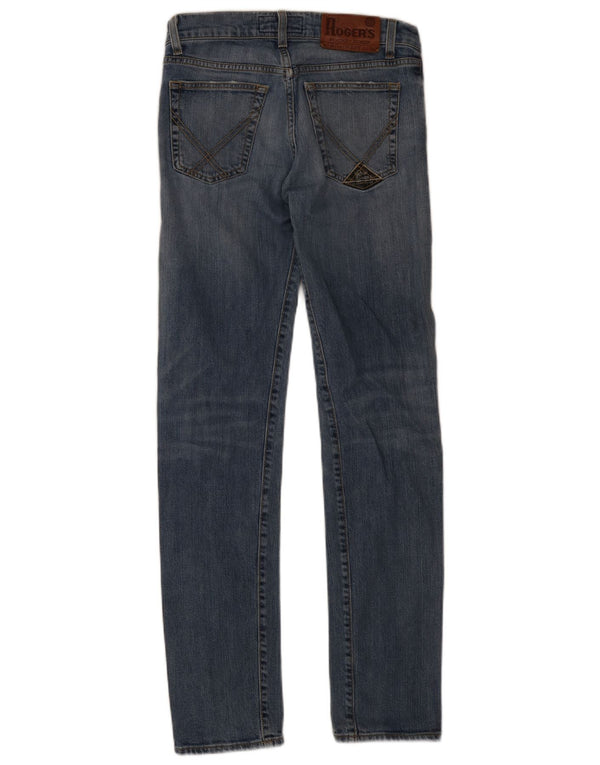 Roy Rogers Mens Distressed Skinny Jeans W30 L32 Blue Cotton