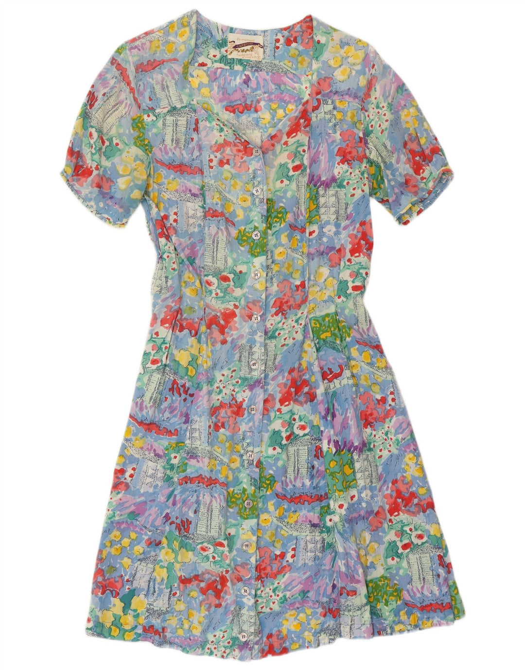 CAPRICCI BY MARCEL Womens Shirt Dress UK 10 Small Multicoloured