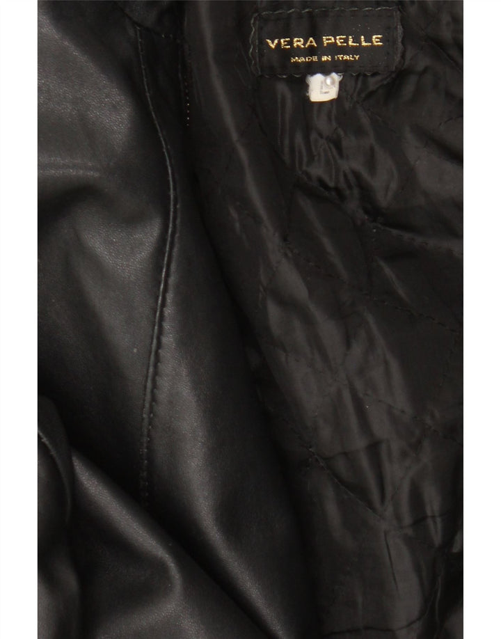 Vintage Womens Leather Jacket UK 16 Large Black Leather