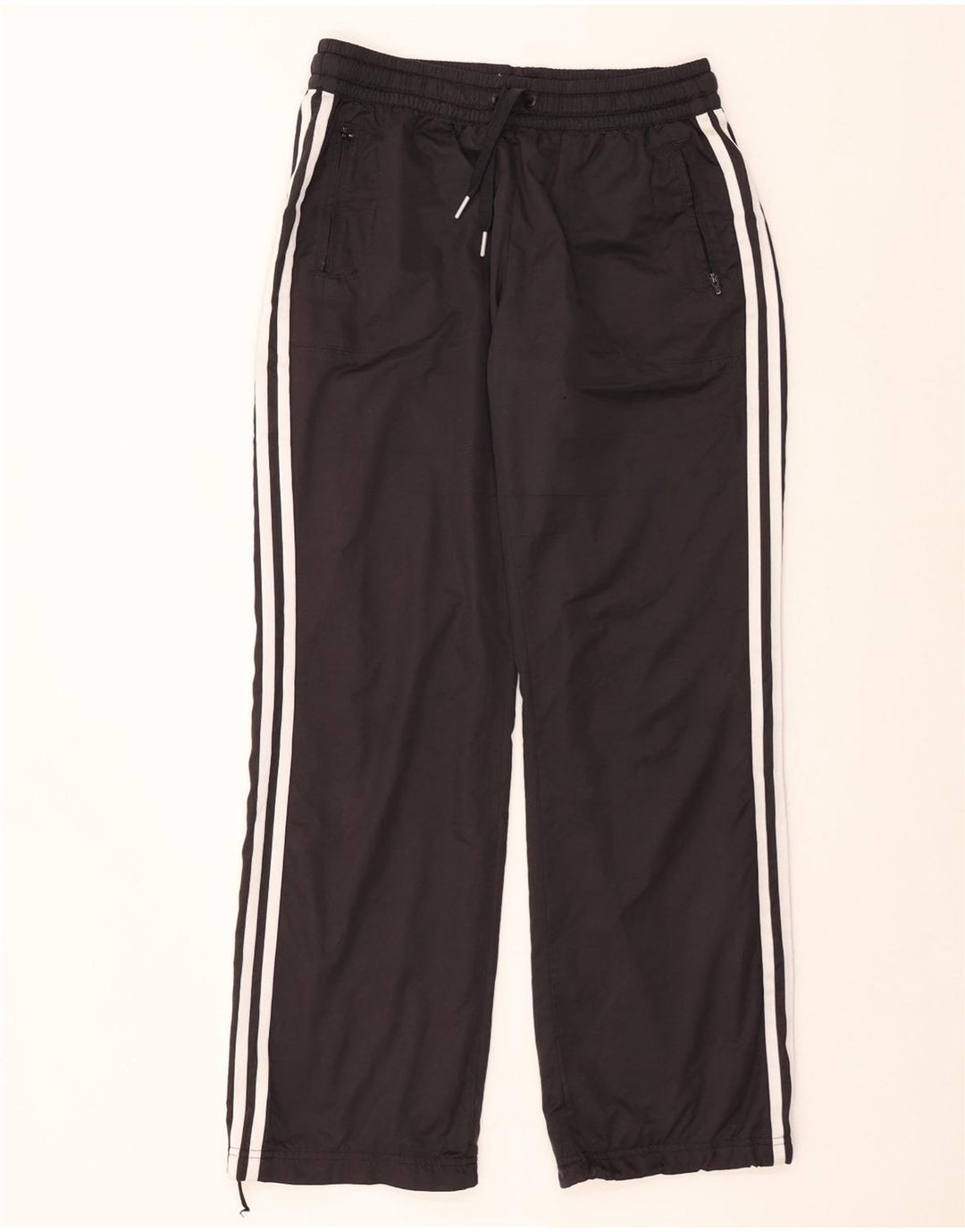 ADIDAS Womens Climalite Tracksuit Trousers UK 12 Medium Black Polyester