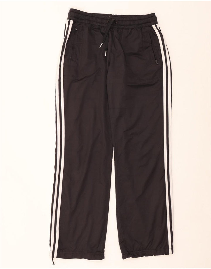 ADIDAS Womens Climalite Tracksuit Trousers UK 12 Medium Black Polyester