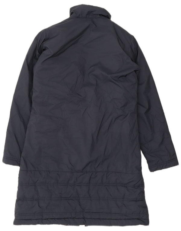 Adidas Womens Padded Overcoat UK 12 Medium Navy Blue Polyester