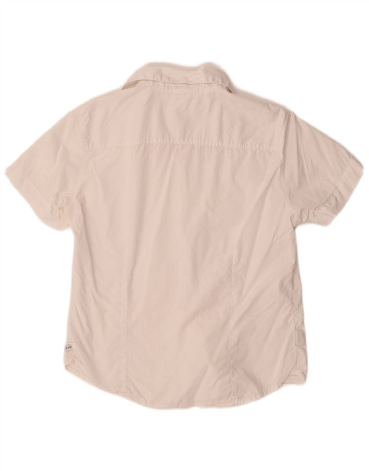 MURPHY & NYE Womens Short Sleeve Shirt UK 14 Large White Cotton