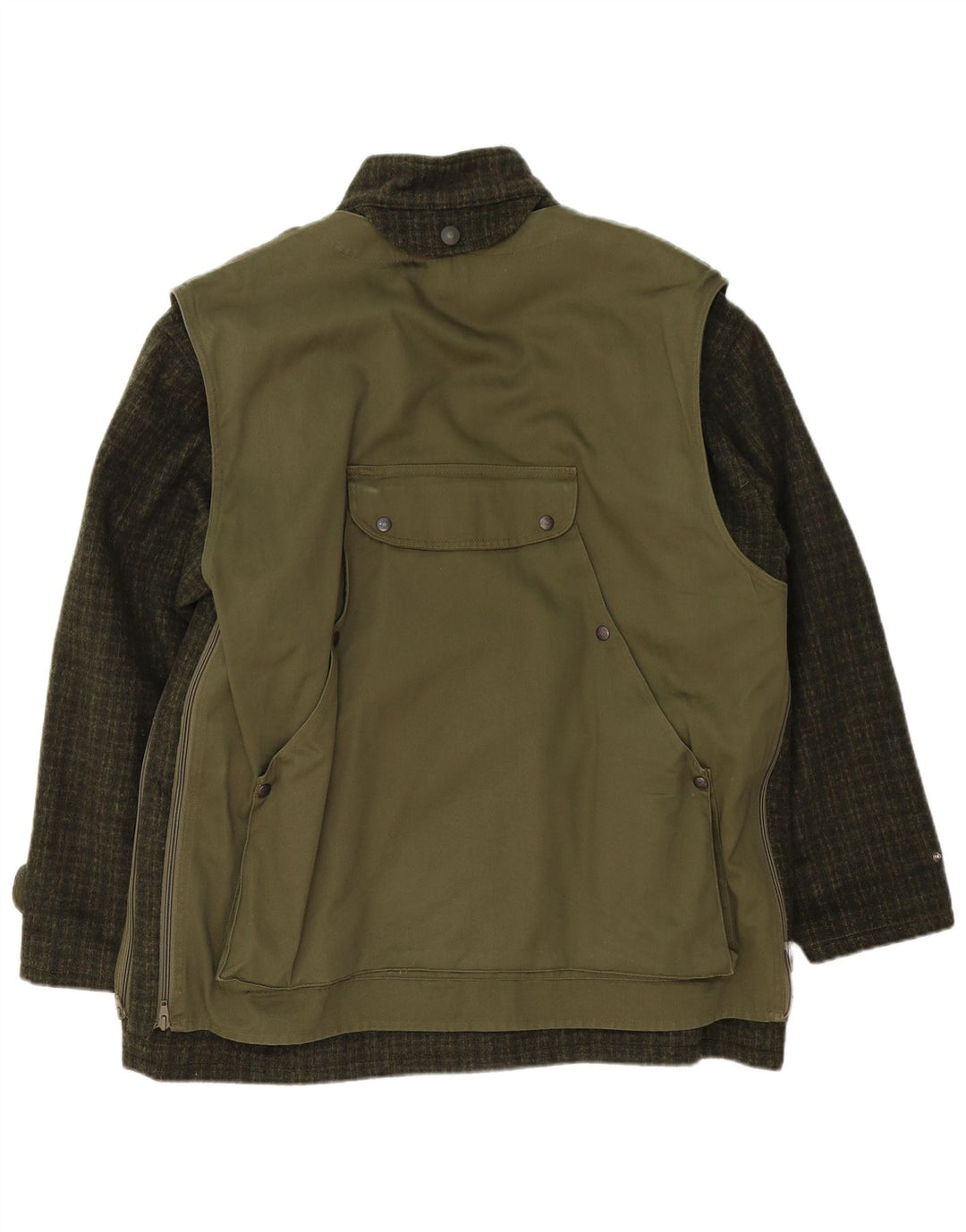 Belfe & Belfe Mens Utility Jacket IT 54 2XL Green Check Wool