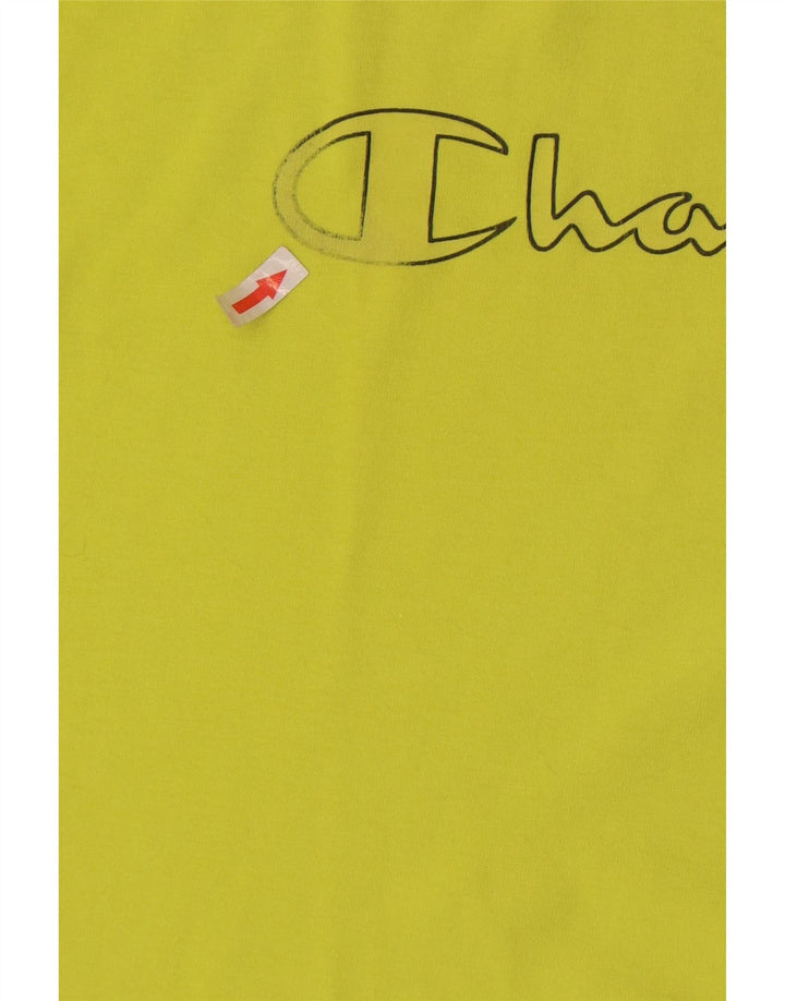 Champion Mens Graphic T-Shirt Top Medium Green Cotton