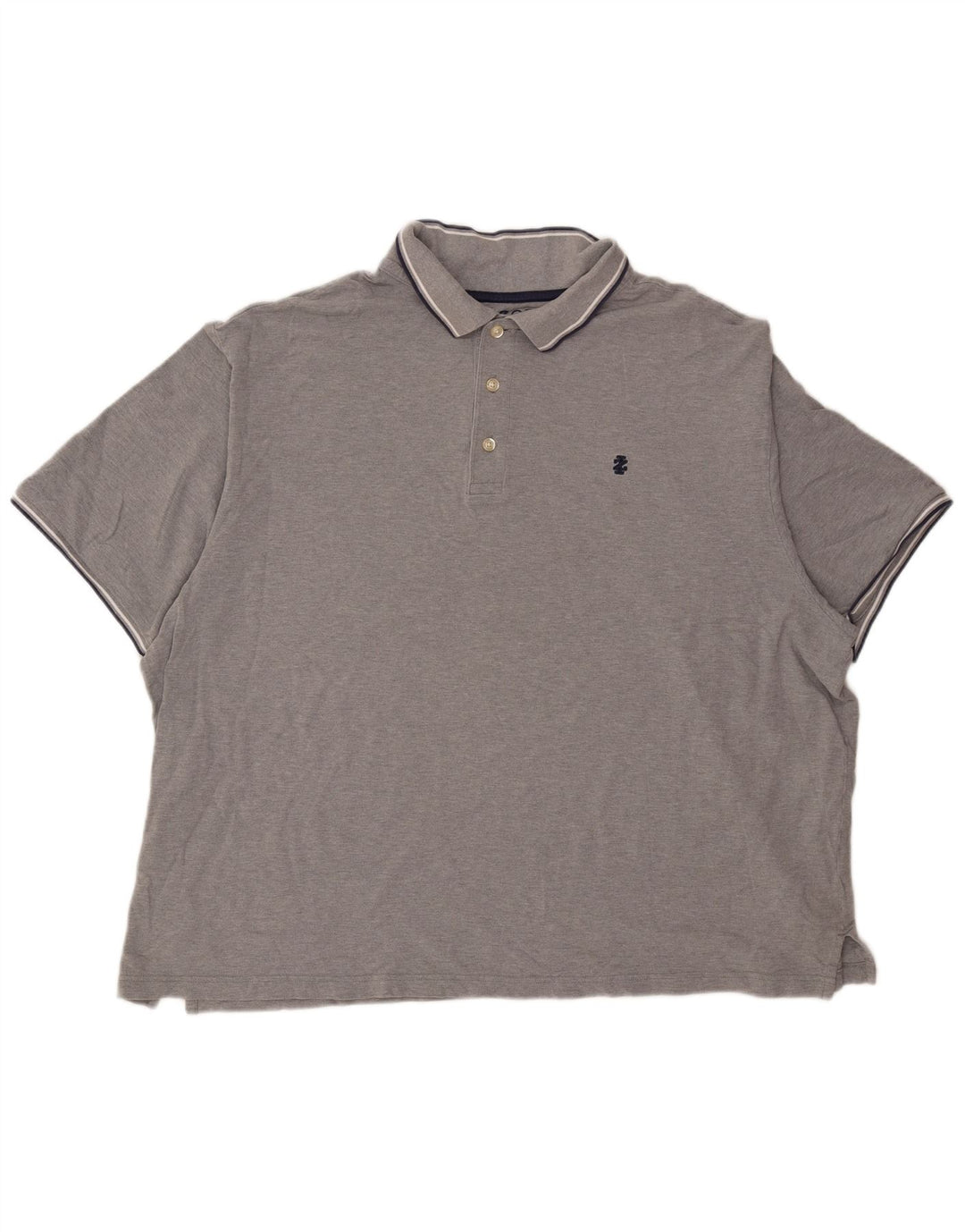 Izod Mens Polo Shirt 3XL Grey Cotton
