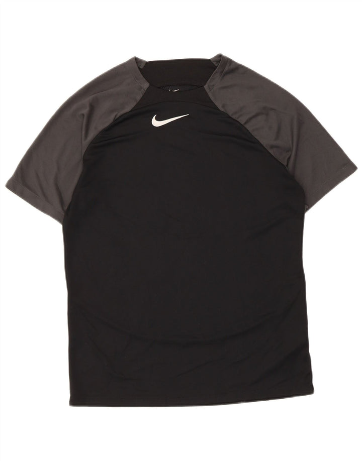 Nike Mens Dri Fit T-Shirt Top Medium Black Colourblock Polyester