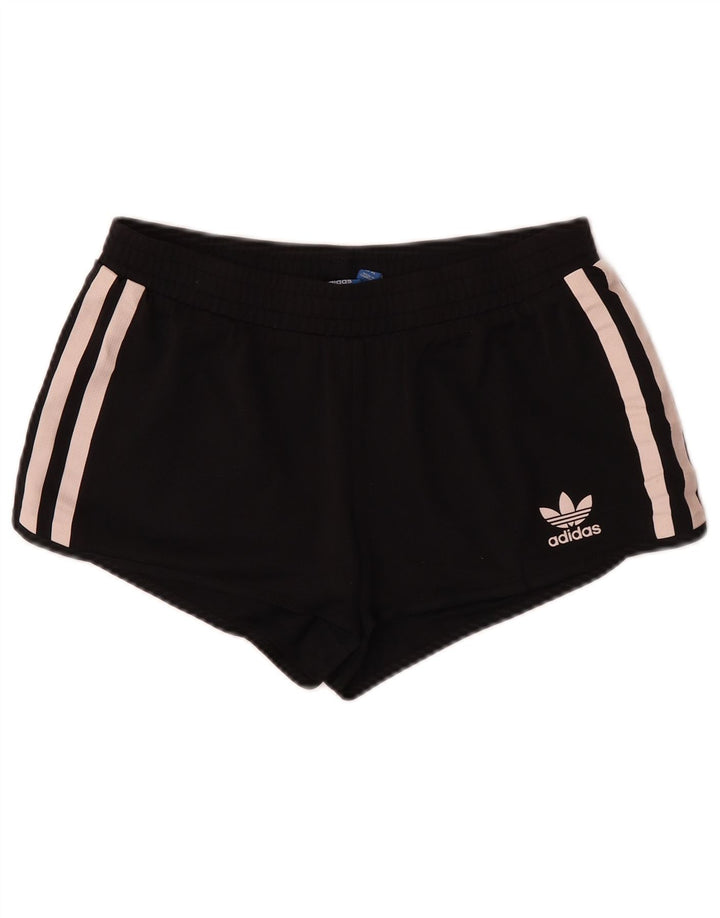 Adidas Womens Sport Shorts UK 14 LMedium Black Polyester