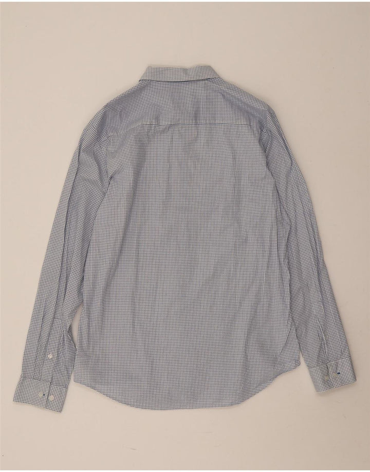 Calvin Klein Mens Slim Fit Shirt Large Blue Check Cotton