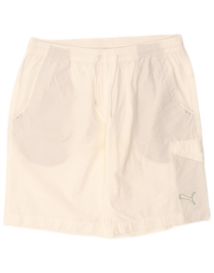Puma Mens Sport Shorts Large  White Cotton
