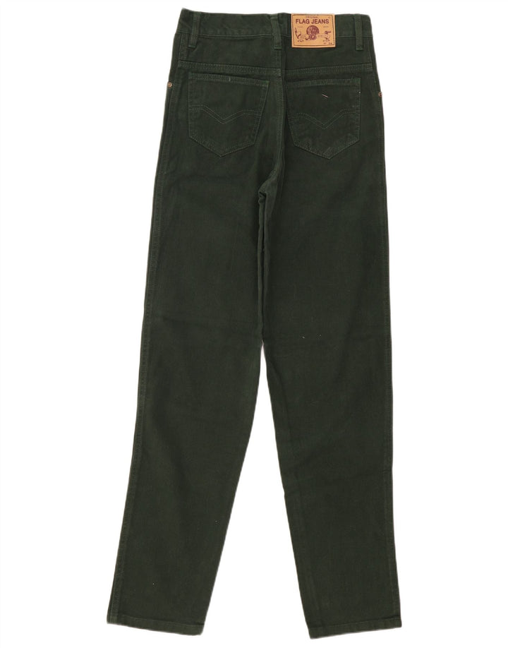 VINTAGE Womens High Waist Slim Jeans EU 36 Small W28 L31 Green Cotton