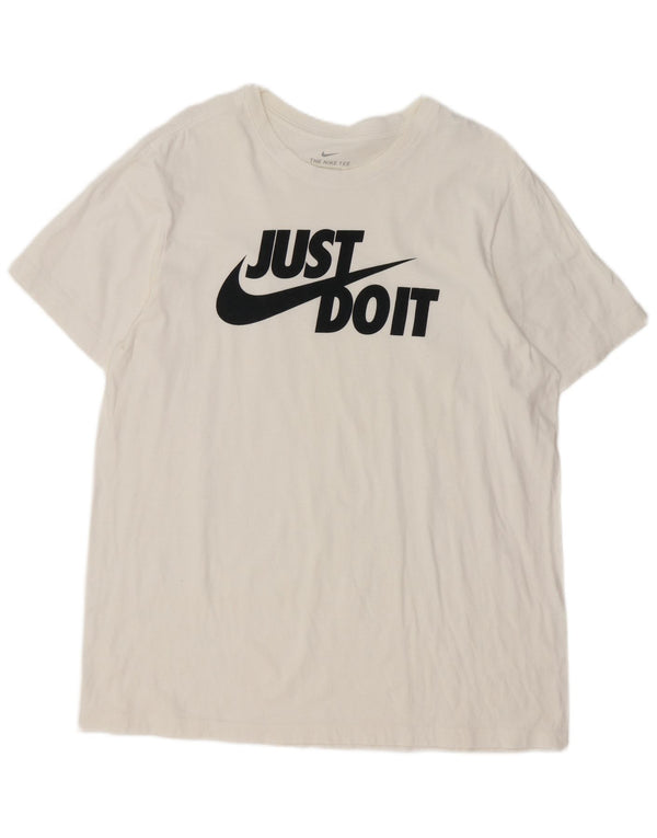 Nike Mens Graphic T-Shirt Top Large White Cotton