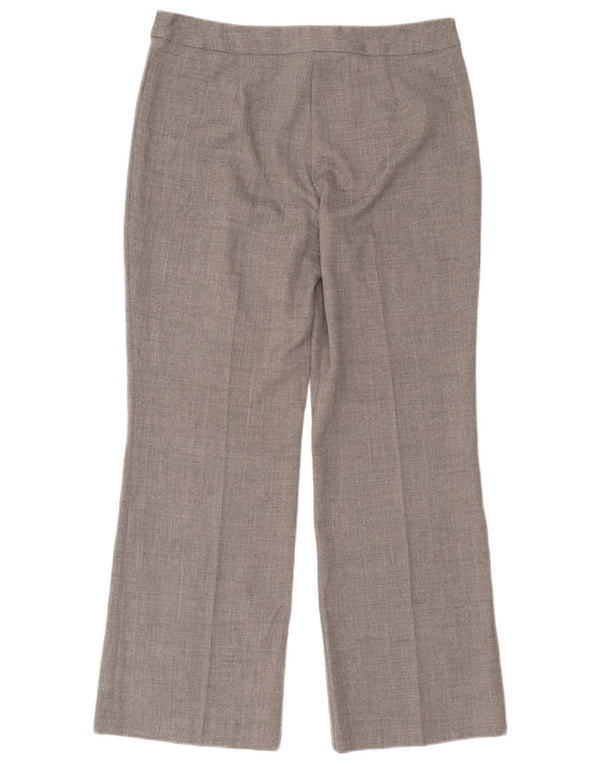 Marks & Spencer Womens Suit Trousers UK 14 Medium W32 L28 Grey Herringbone