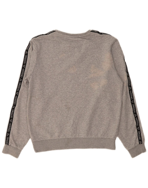 KAPPA Mens Graphic Sweatshirt Jumper Large Grey Cotton