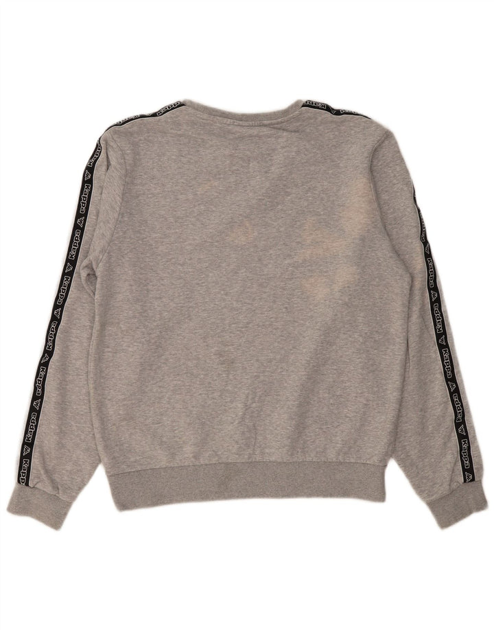 KAPPA Mens Graphic Sweatshirt Jumper Large Grey Cotton