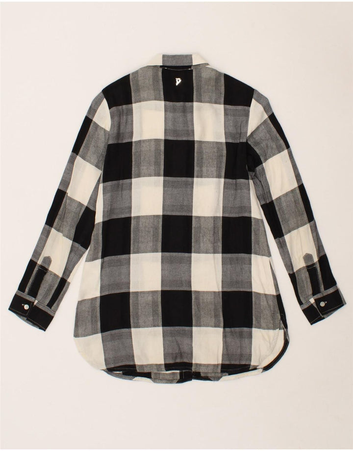 DONDUP Girls Shirt 9-10 Years Black Check Cotton Vintage Dondup and Second-Hand Dondup from Messina Hembry 