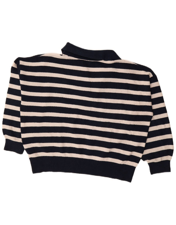 Marks & Spencer Womens Polo Neck Jumper Sweater UK 16 Large Navy Blue