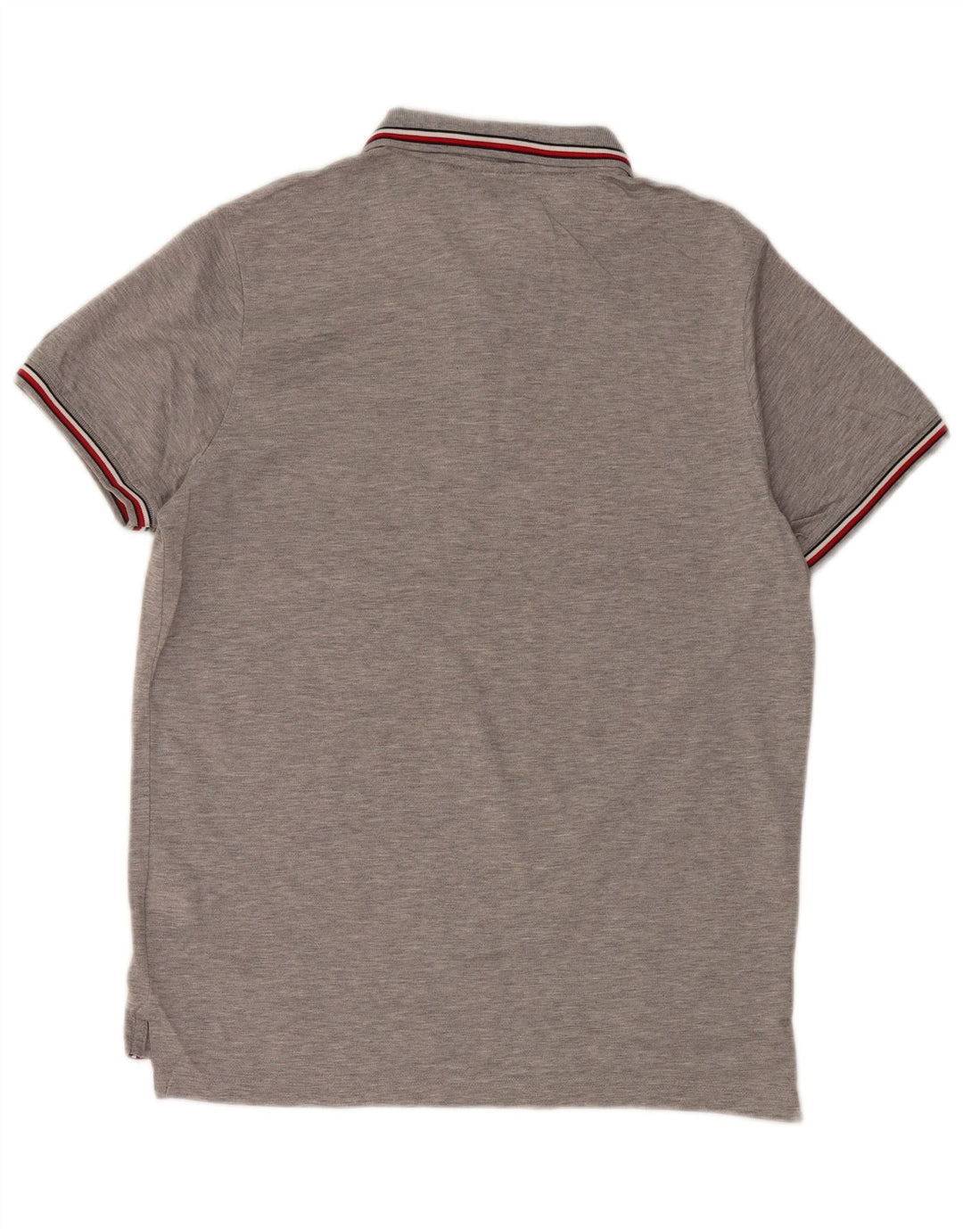 TOMMY HILFIGER Mens Polo Shirt Medium Grey Cotton
