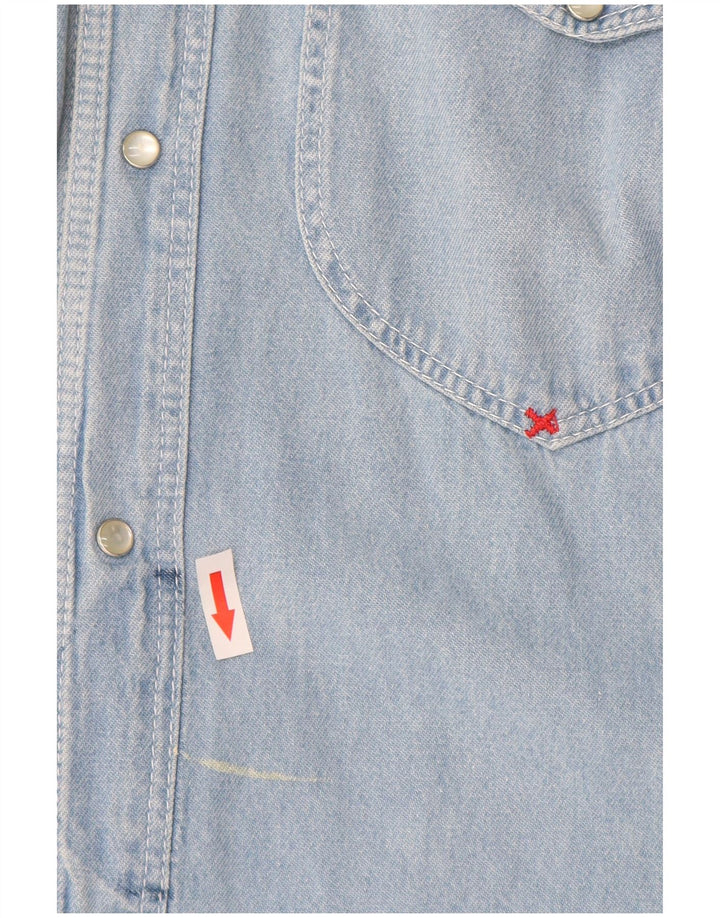 BENETTON Mens Denim Shirt XL Blue