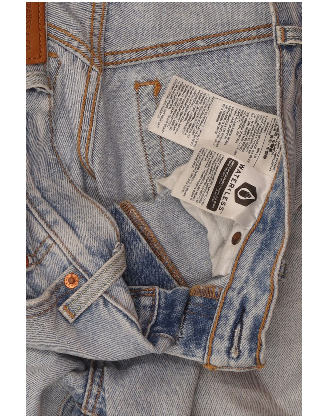 Levi's Womens Wide Leg Cropped Jeans W28 L23 Blue Cotton