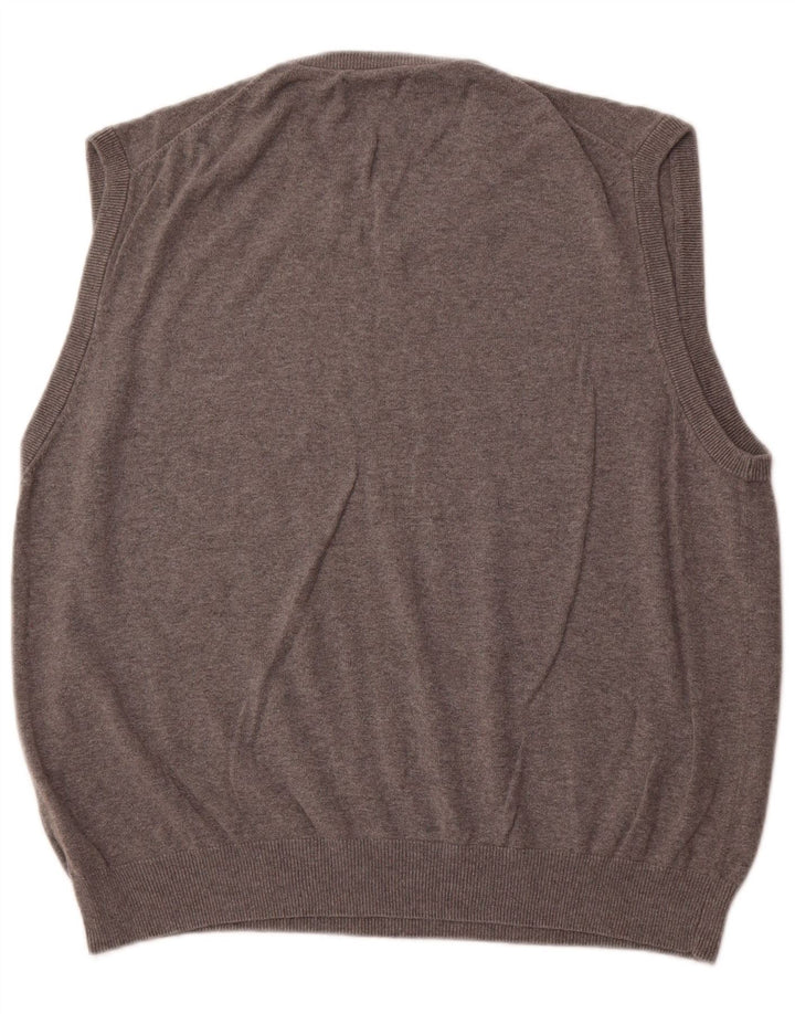 CHAPS Mens Vest Tank Top 2XL Grey Cotton