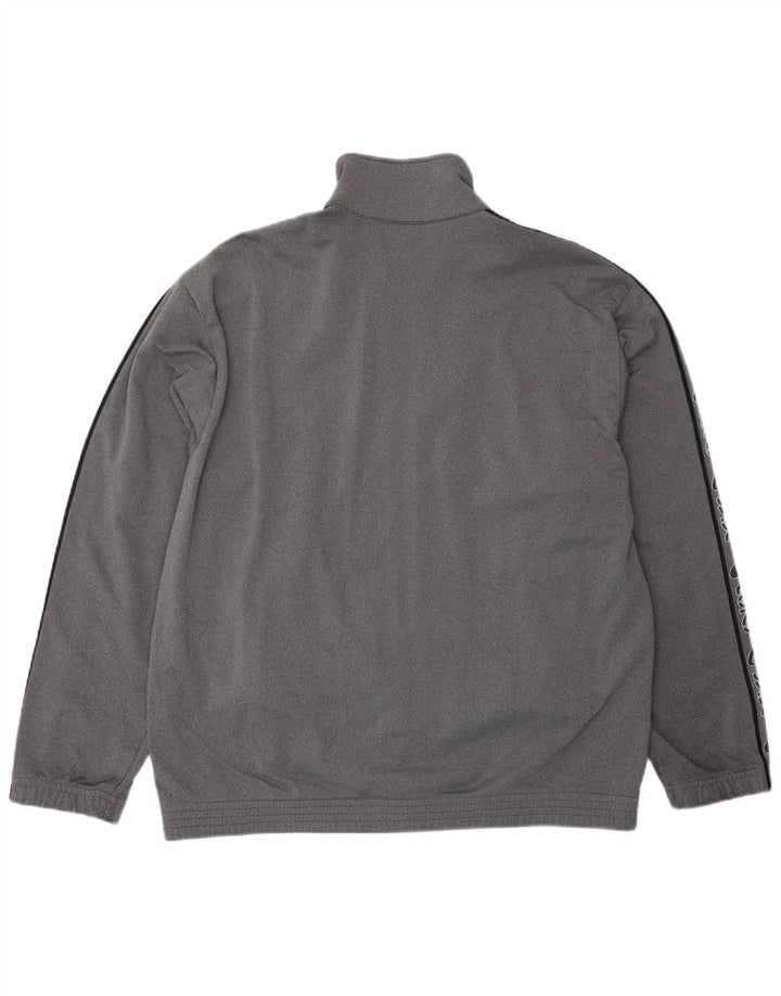 Asics Mens Graphic Tracksuit Top Jacket Medium Grey