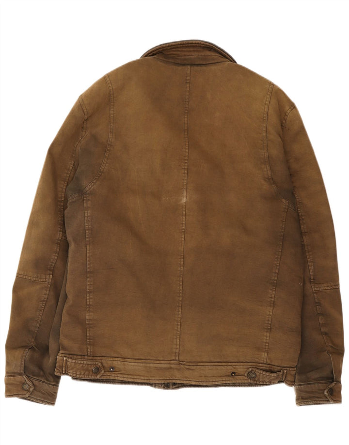 Levi's Mens Windbreaker Jacket UK 40 Large Brown Cotton