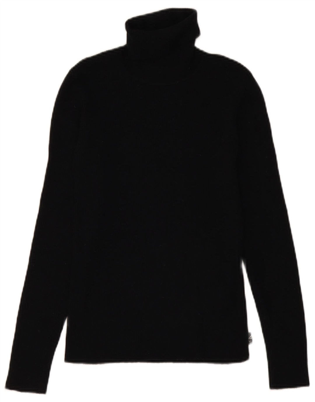 CALVIN KLEIN JEANS Womens Roll Neck Jumper Sweater UK 12 Medium Black