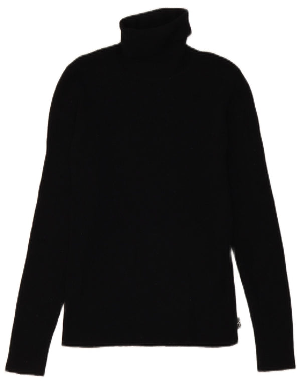 CALVIN KLEIN JEANS Womens Roll Neck Jumper Sweater UK 12 Medium Black