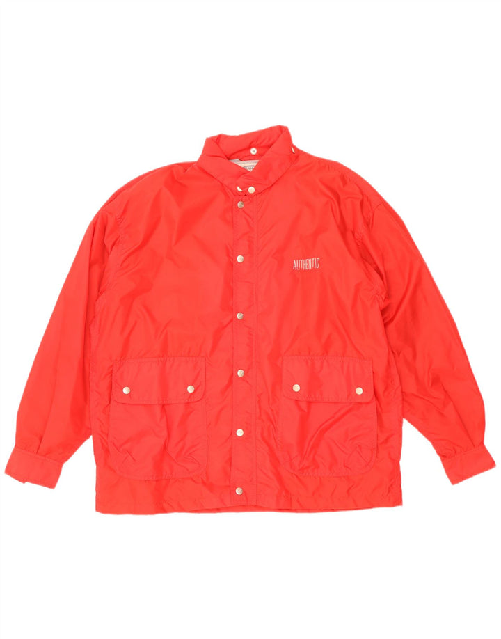 Wrangler Mens Hooded Windbreaker Jacket UK 38 Medium Red Polyamide