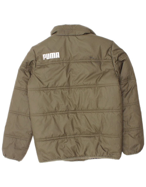 Puma Boys Graphic Padded Jacket 5-6 Years Khaki Polyester