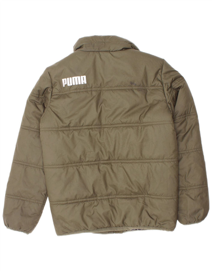 Puma Boys Graphic Padded Jacket 5-6 Years Khaki Polyester