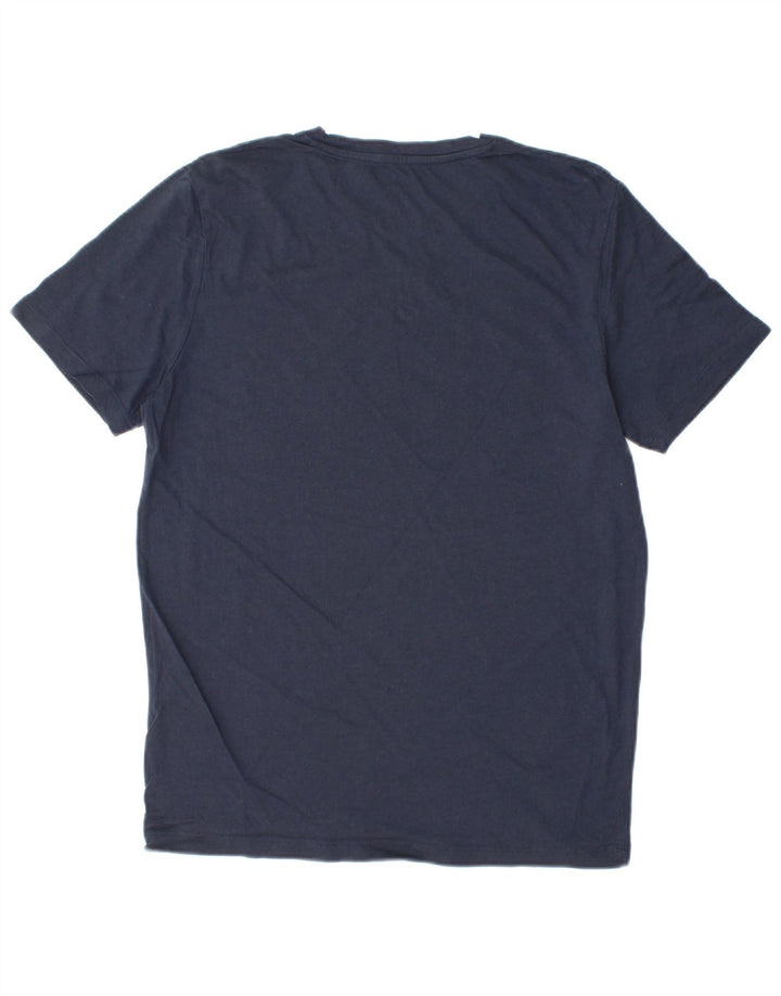 JACK & JONES Mens T-Shirt Top Medium Navy Blue Cotton