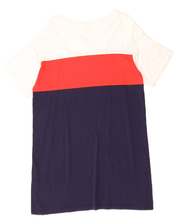 LEVI'S Womens Oversized T-Shirt Dress UK 10 Small Navy Blue Colourblock
