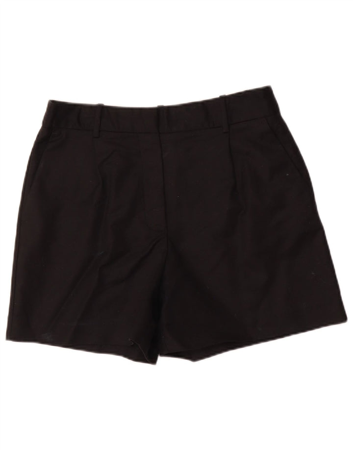 Zara Womens Pegged Chino Shorts Medium W28 Black Cotton