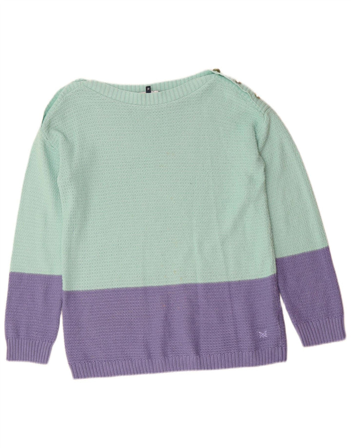 Crew Clothing Womens Boat Neck Jumper Sweater UK 12 Medium Green